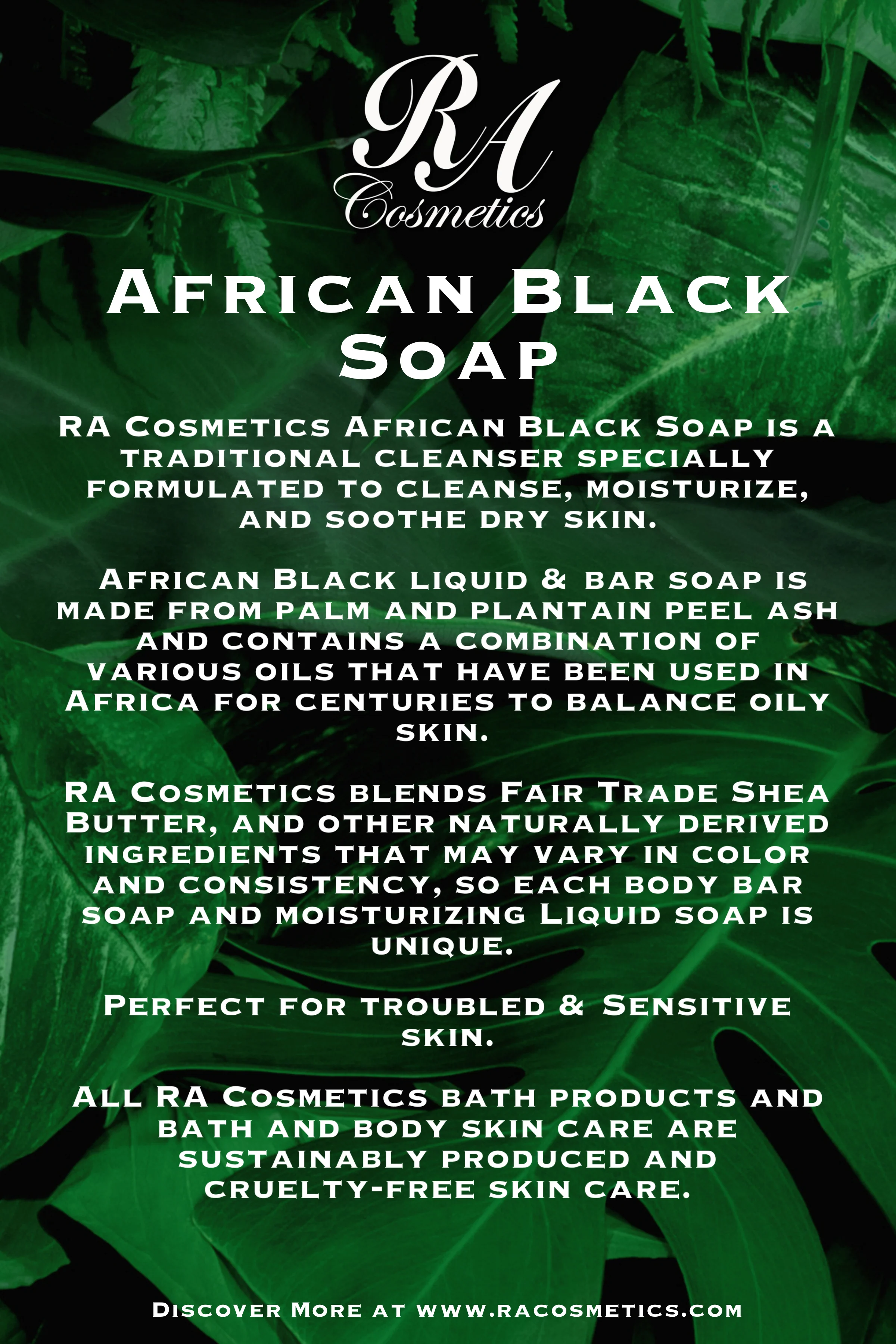 100% African Black Soap Bar w/ Hemp Oil - Image 7