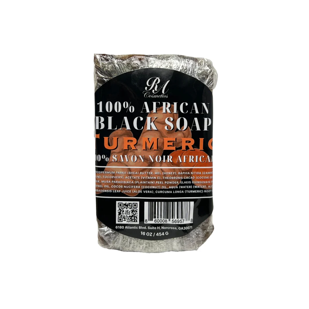 100% African Black Soap Bar w/ Turmeric Oil - Image 6