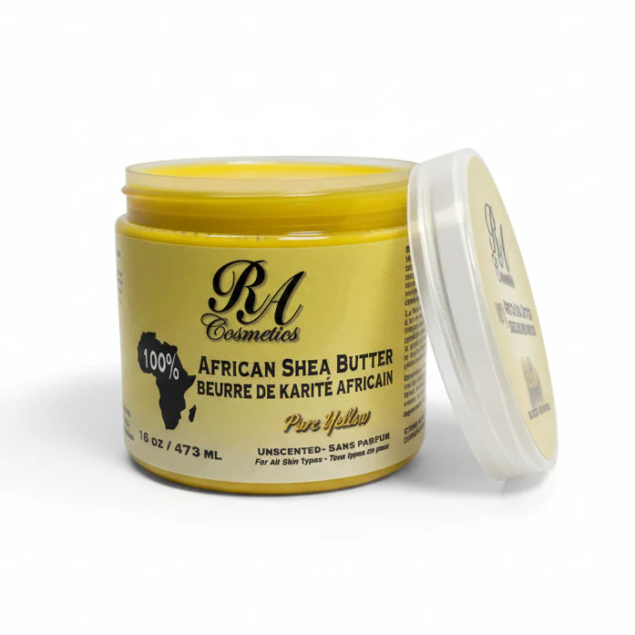 100% Natural African Shea Butter (Yellow) - Smooth & Unrefined (Leak Proof 16oz) - Image 2