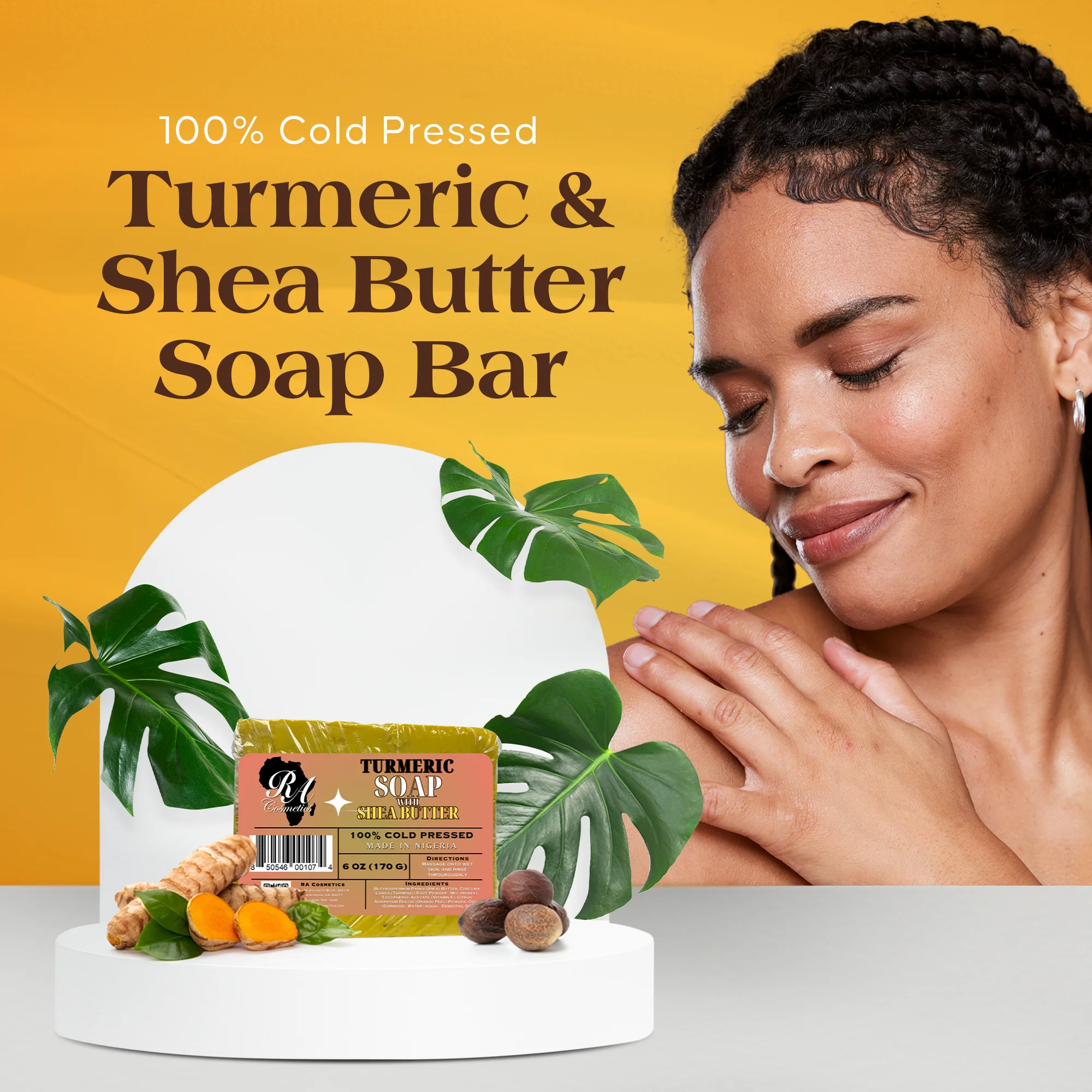 100% Turmeric & Shea Butter Healing Soap Bar - Image 8