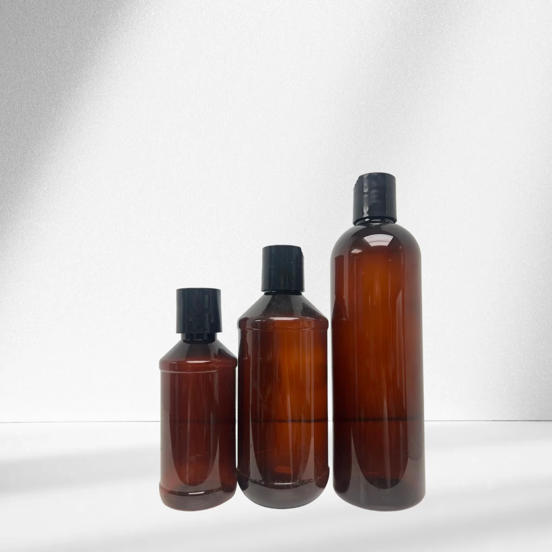 Amber Bottle w/ Black Closure - Image 3
