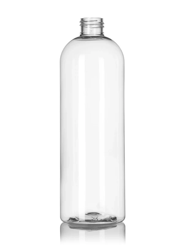 Clear 8 & 16 oz Bottle w/ Black Closure - Image 2