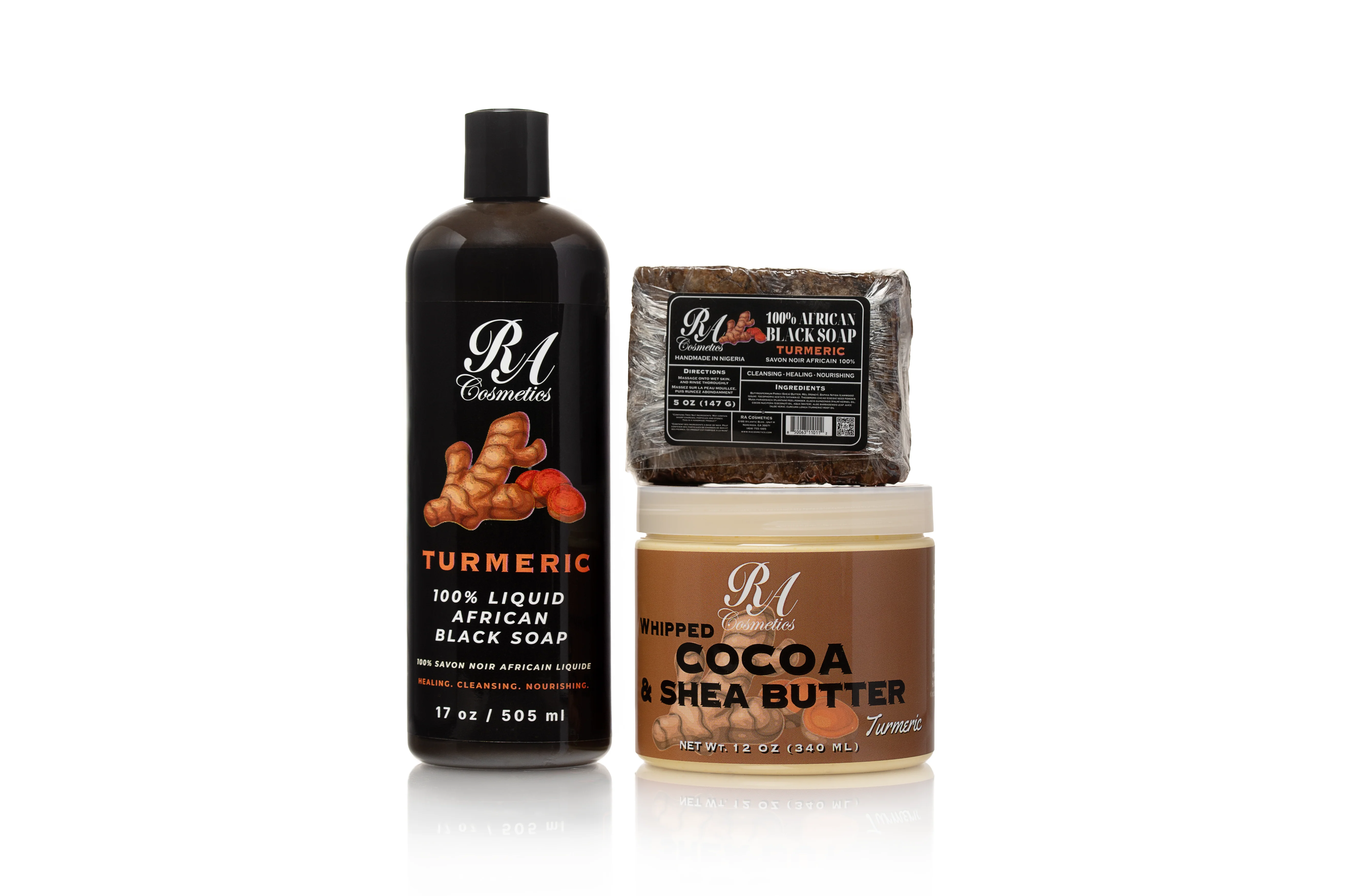 100% African Black Soap Bar w/ Turmeric Oil - Image 4