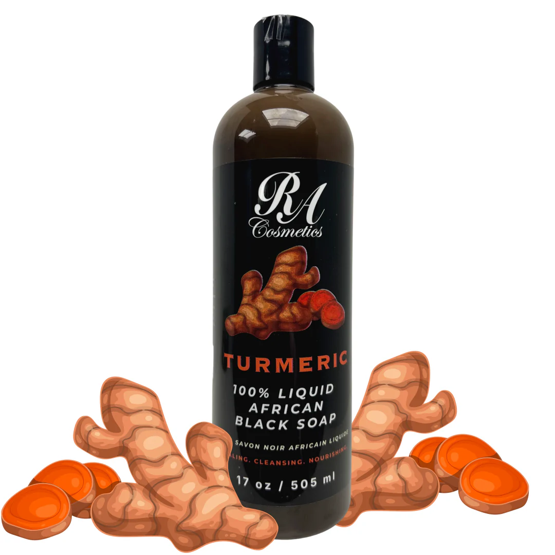 Liquid 100% African Black Soap w/ Turmeric - Image 7
