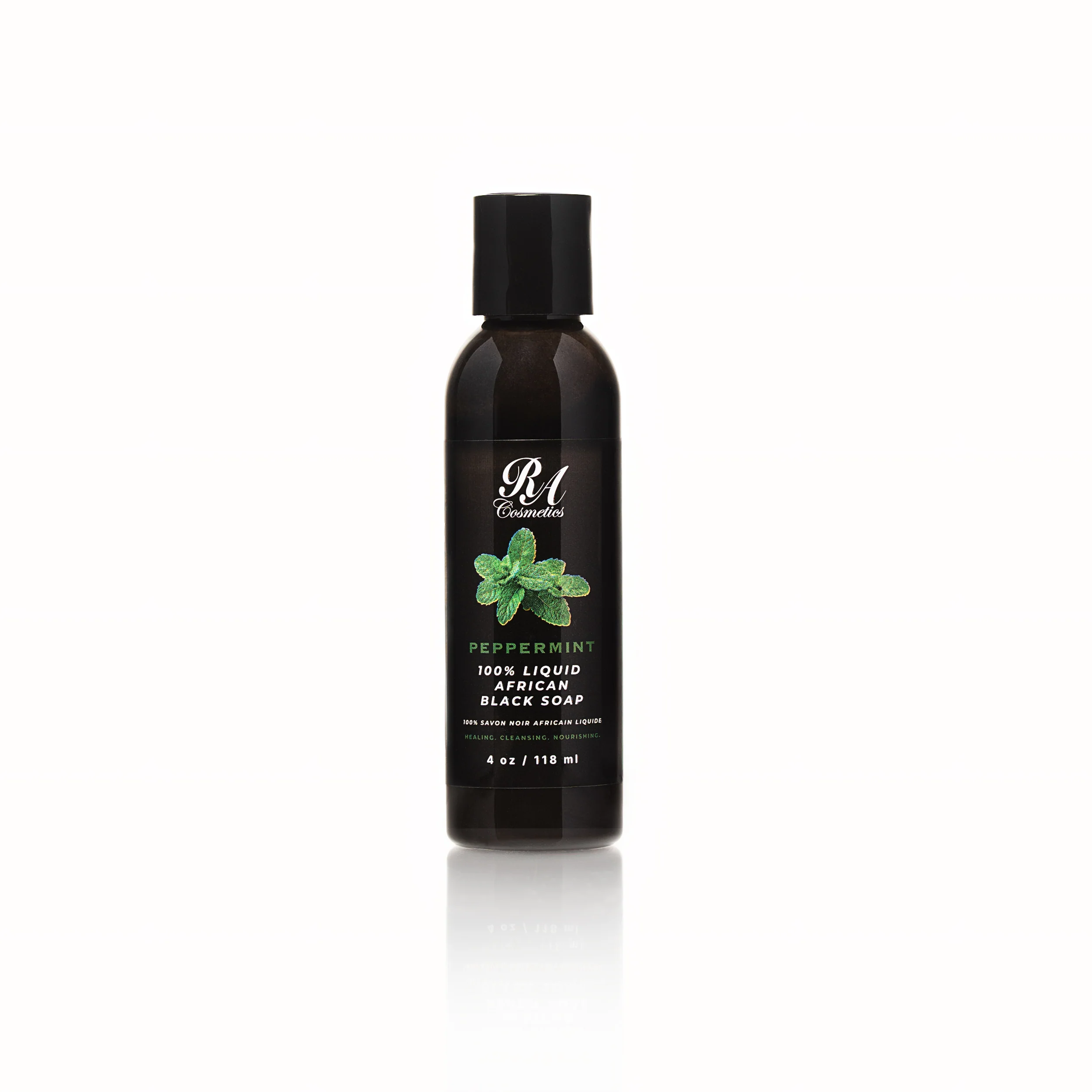 Liquid 100% African Black Soap w/ Peppermint - Image 3
