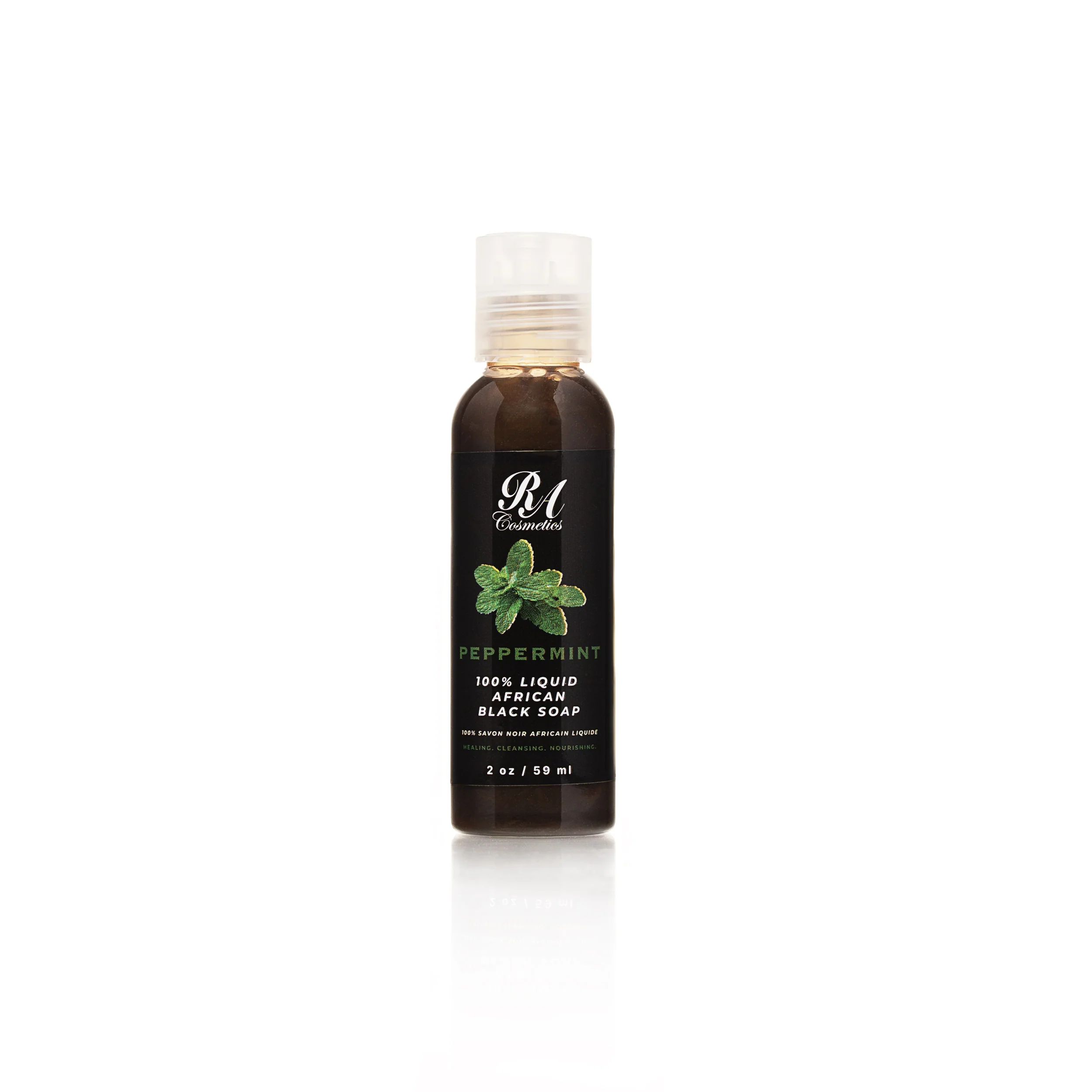 Liquid 100% African Black Soap w/ Peppermint - Image 4