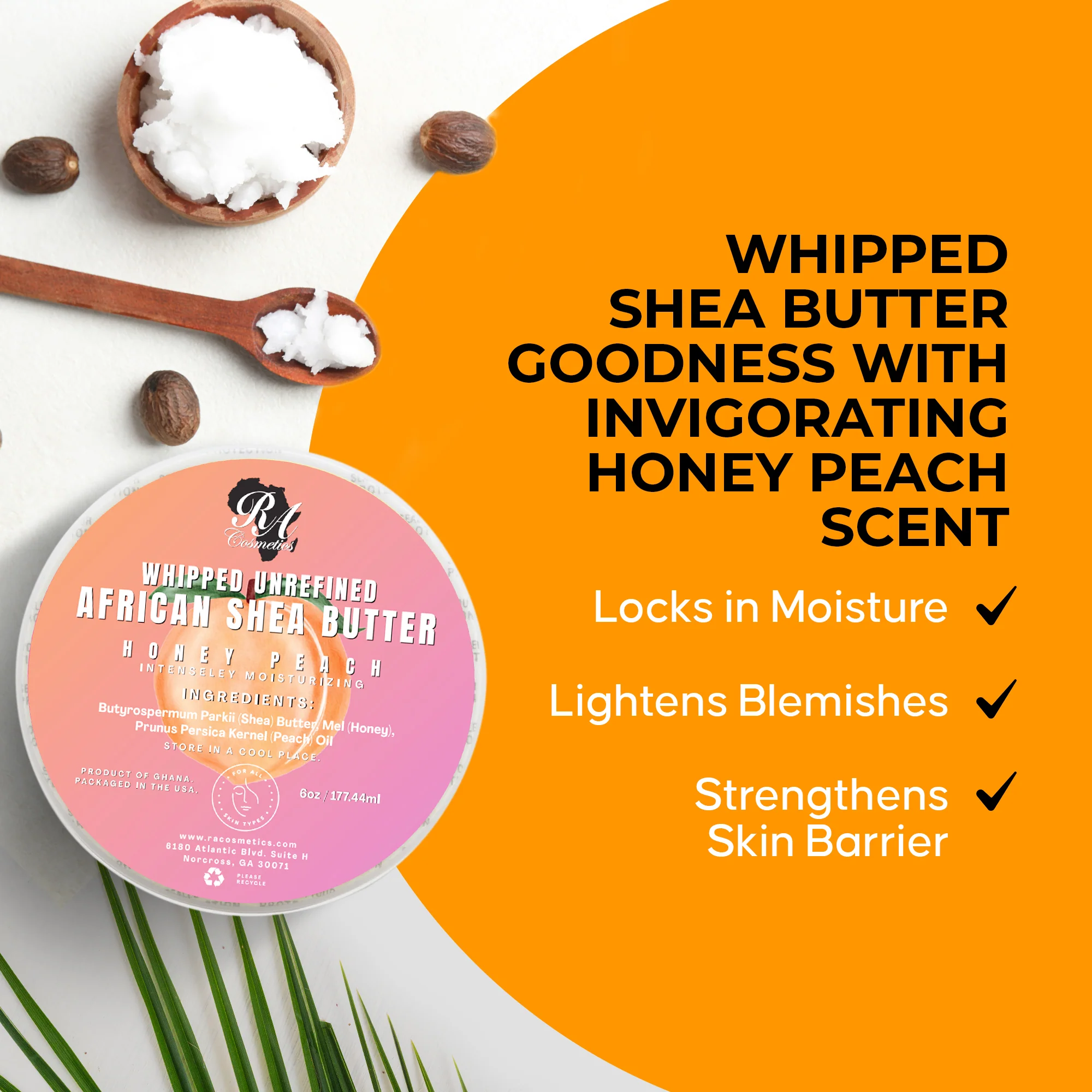 Whipped African Shea Butter w/ Honey Peach - Image 9
